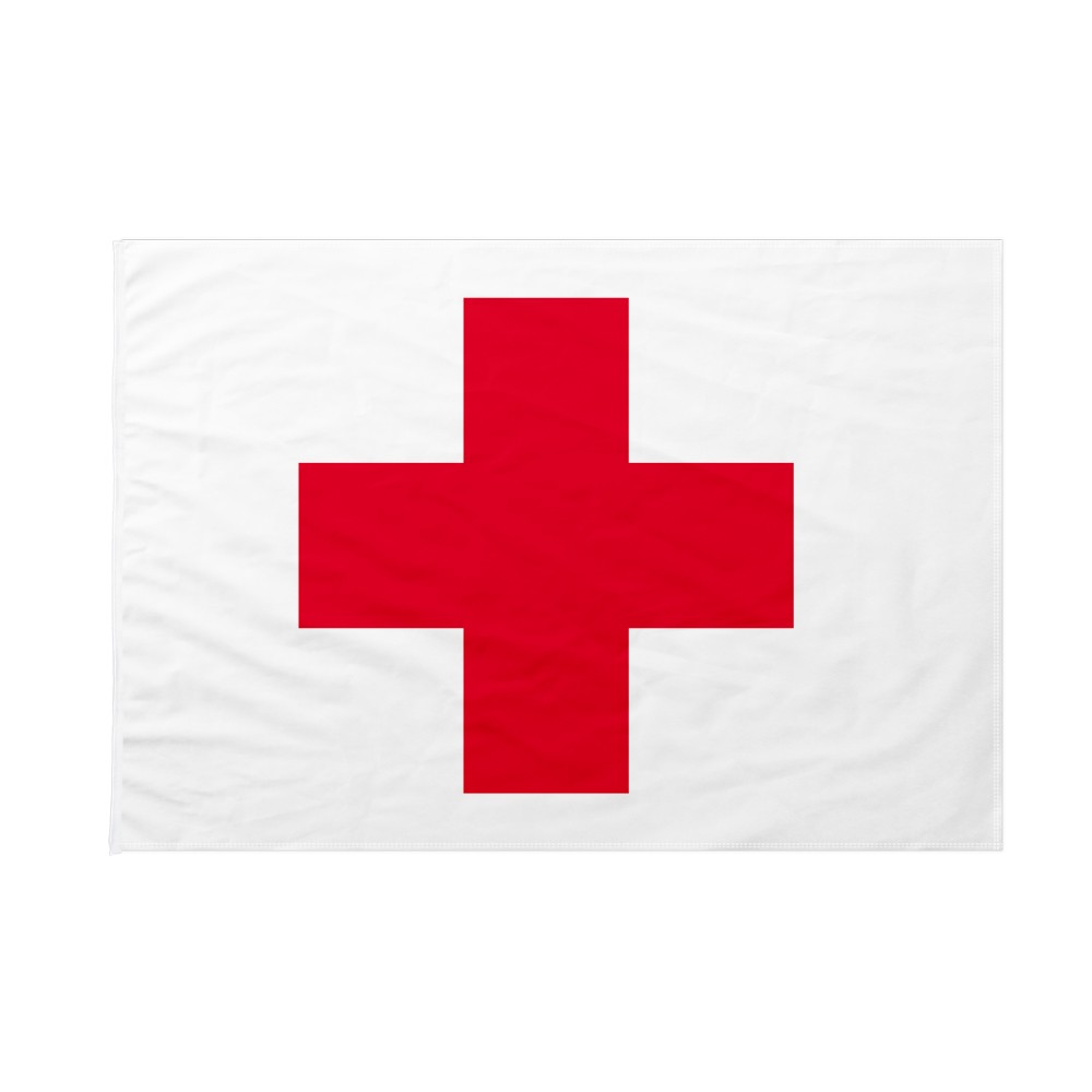 Bandiera Comitato Internazionale Croce Rossa 30x45 Cm Da Bastone - Foto 6