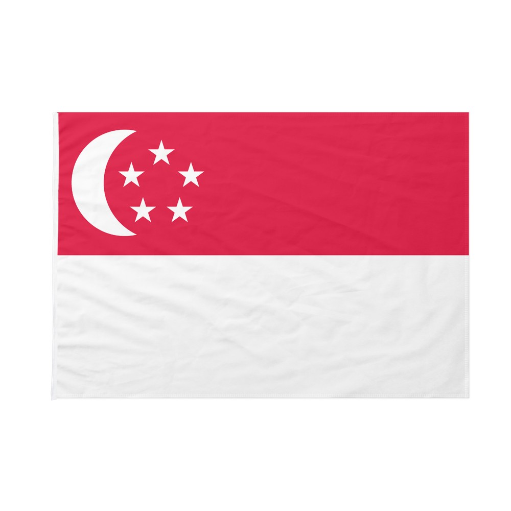 Bandiera Della Repubblica Di Singapore, 90x150 Cm, In Poliestere Resistente, Nuovi Colori Brillanti