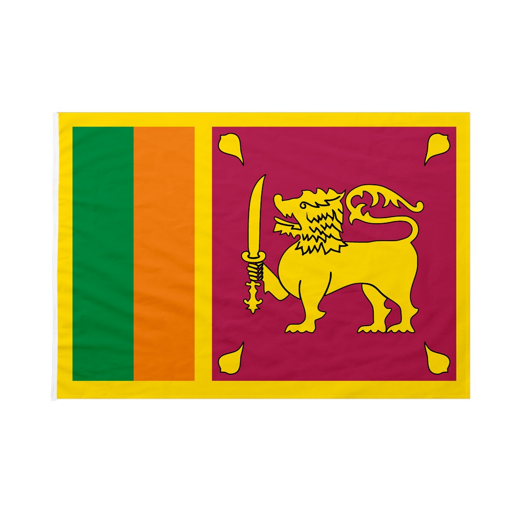 BANDIERINA SINGALESE 30 x 45 cm cordicelle AZ FLAG Bandiera Sri Lanka 45x30cm