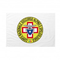 Bandiera CNSAS – Corpo Nazionale Soccorso Alpino e Speleologico 100x150 cm da bastone
