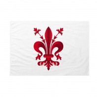 Bandiera Comune di Firenze -  bandiera col giglio 70x105 cm da bastone