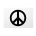 Bandiera Simbolo della pace 20x30 cm da bastone