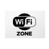 Bandiera WiFi Zone bianca 20x30 cm da bastone