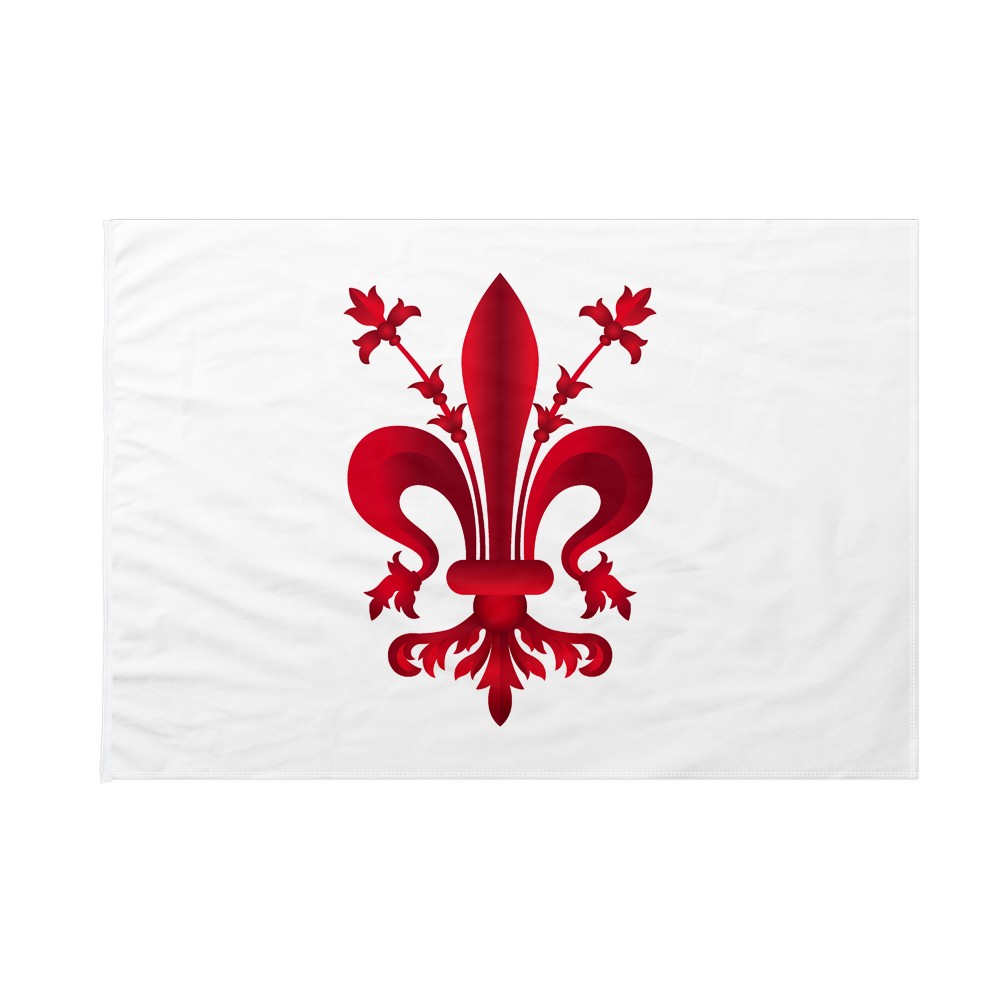 Bandiera Comune di Firenze - bandiera col giglio 300x450 cm da pennone