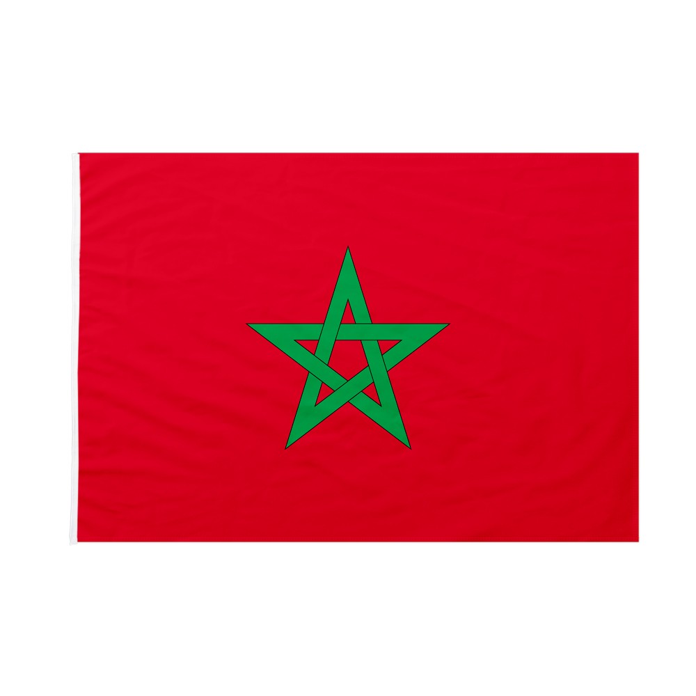 Sventola Bandiera del Marocco e Algeria Foto stock
